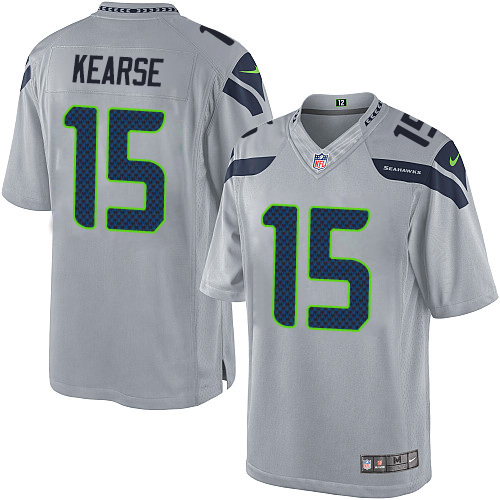 Men's Limited Jermaine Kearse Nike Jersey Grey Alternate - #15 NFL Seattle Seahawks